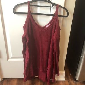 Cold shoulder sweater